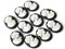 10 18x13mm Cabochons Black Cameos Flat Back Cameo Cabochons Victorian Cabochons